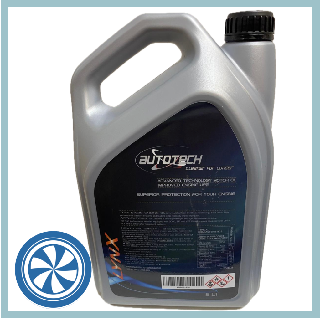 5W30 AutoTech Premium Synthetic Engine Oil 5L