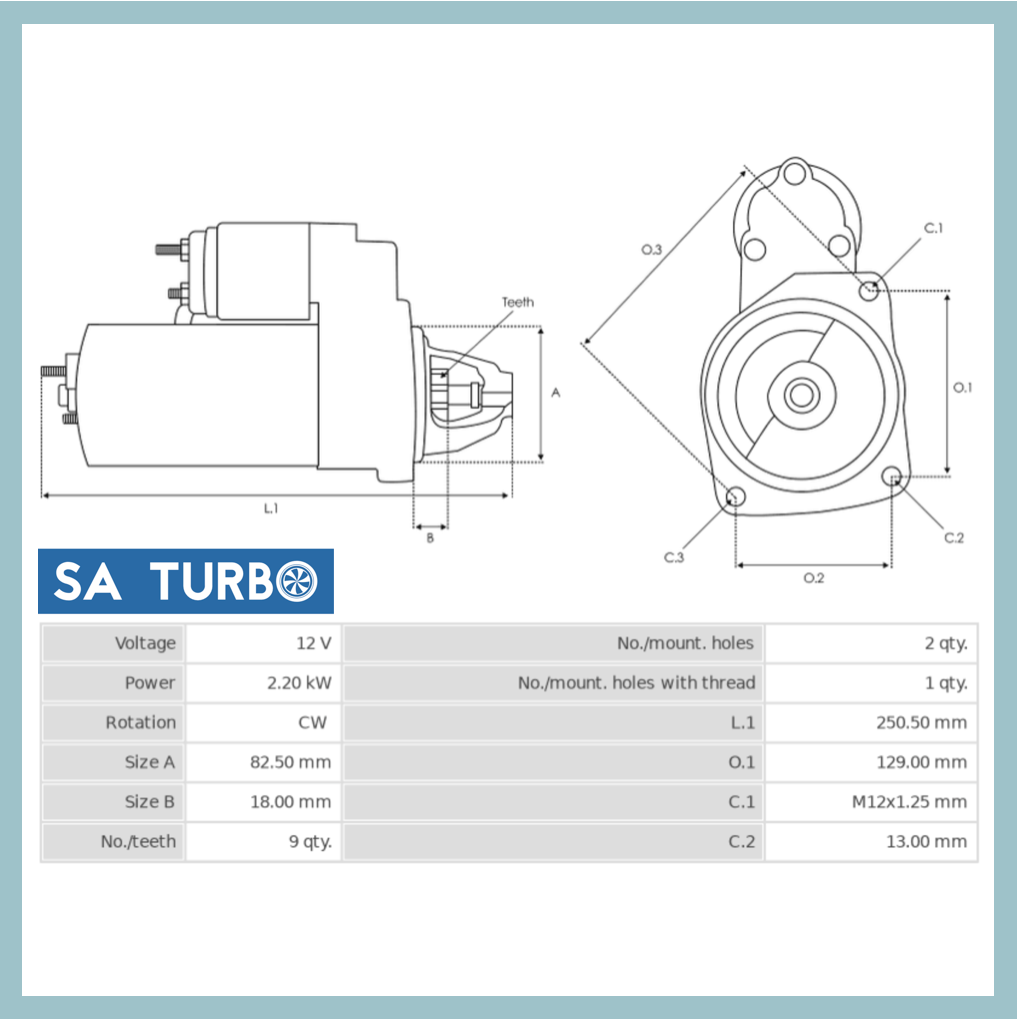 Toyota 2.5 & 3.0 D4d - STR1246 Starter Motor