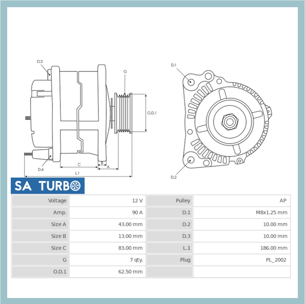 Isuzu Dmax 2.5 & 3.0 - ALT6136 Alternator