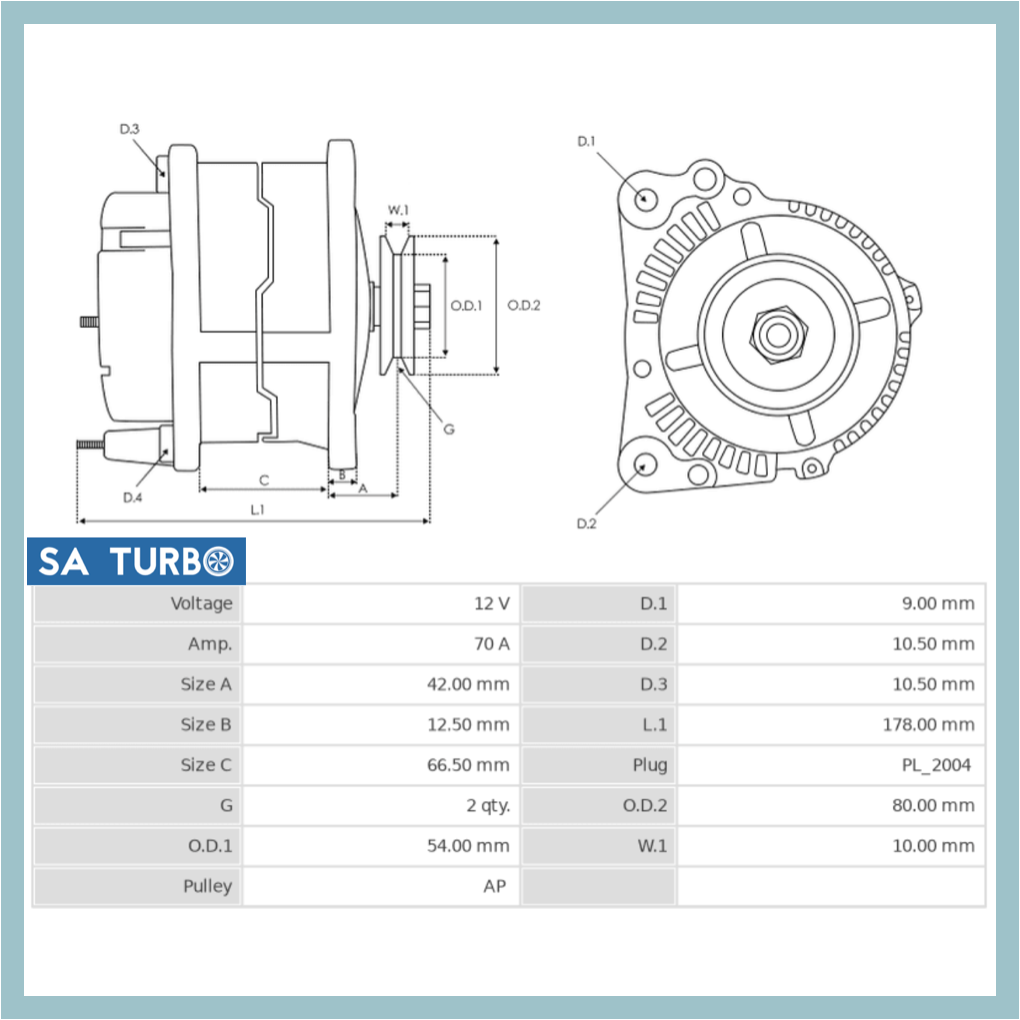 Ford Mazda 2.5TDi WLT - ALT5029 Alternator