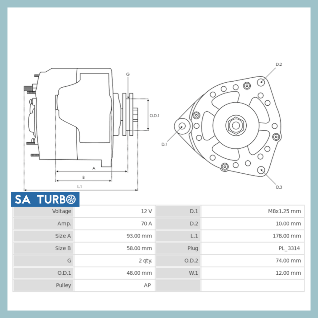 Toyota Land Cruiser Hilux - ALT6068 Alternator