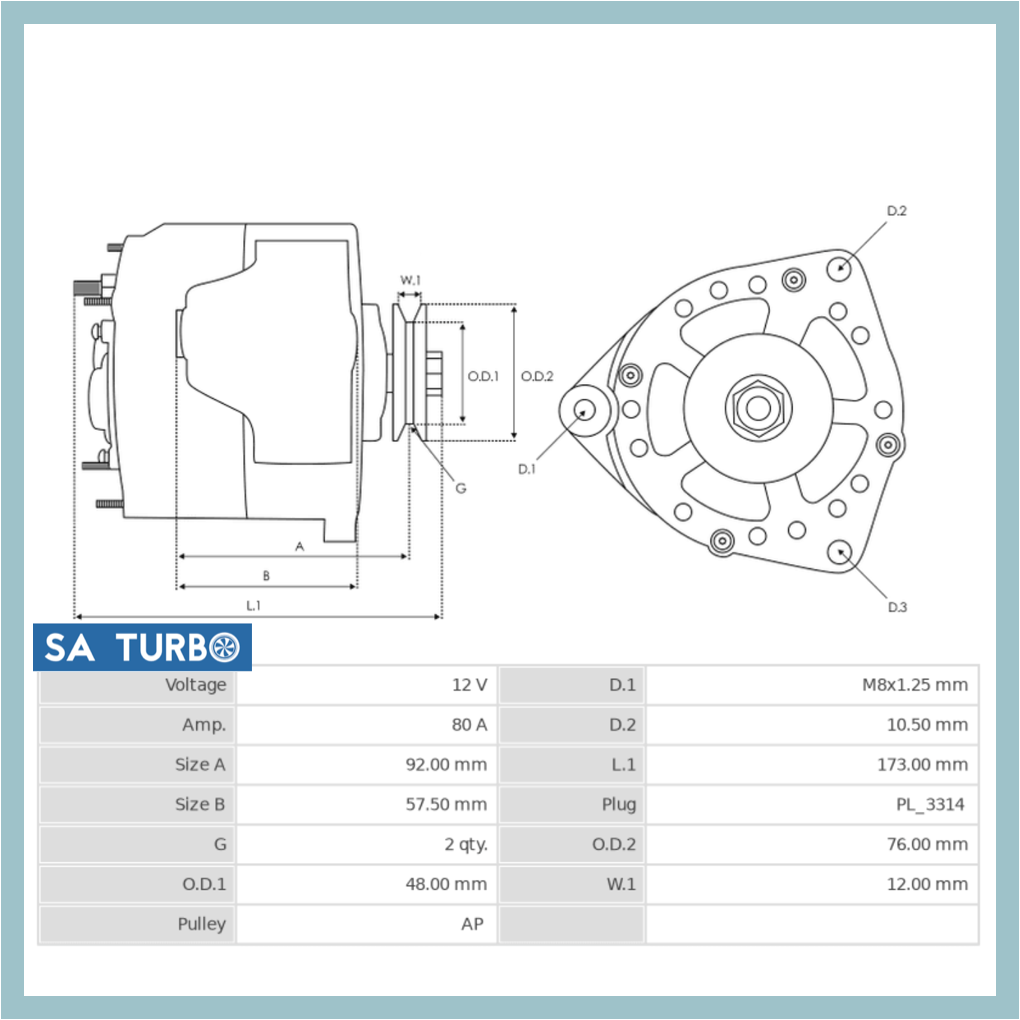 Toyota Land Cruiser - ALT6075 - Alternator