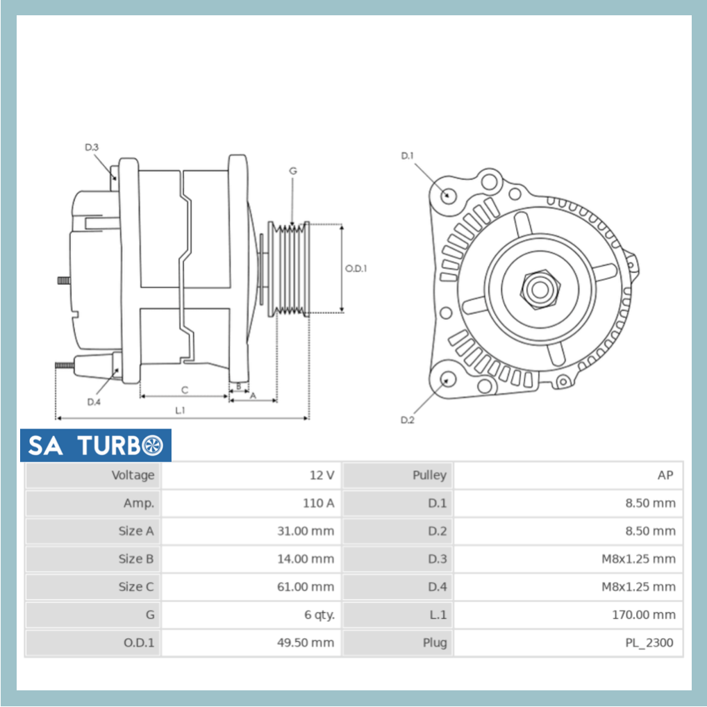 Volkswagen Polo 1.4 - ALT10077 Alternator