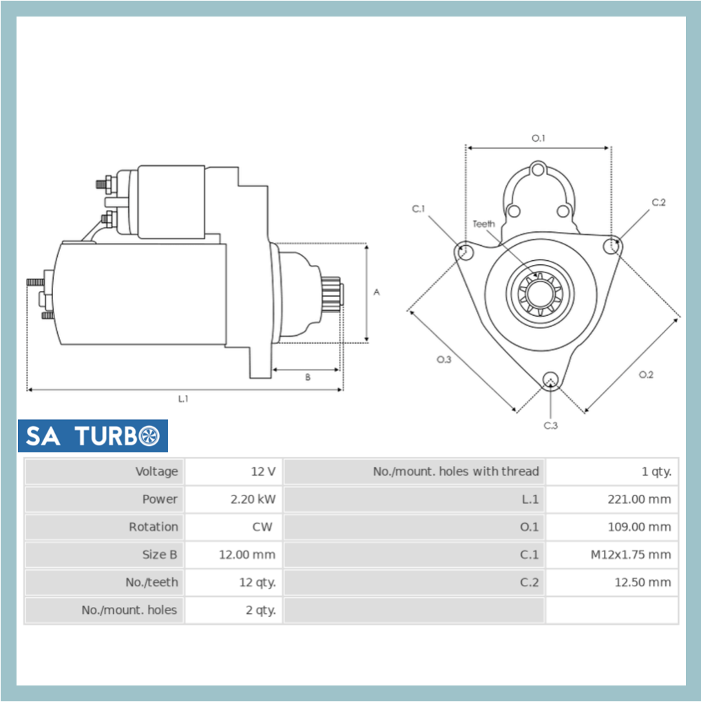 Volkswagen Amarok 2.0 Bi-T - STR0077 Starter Motor