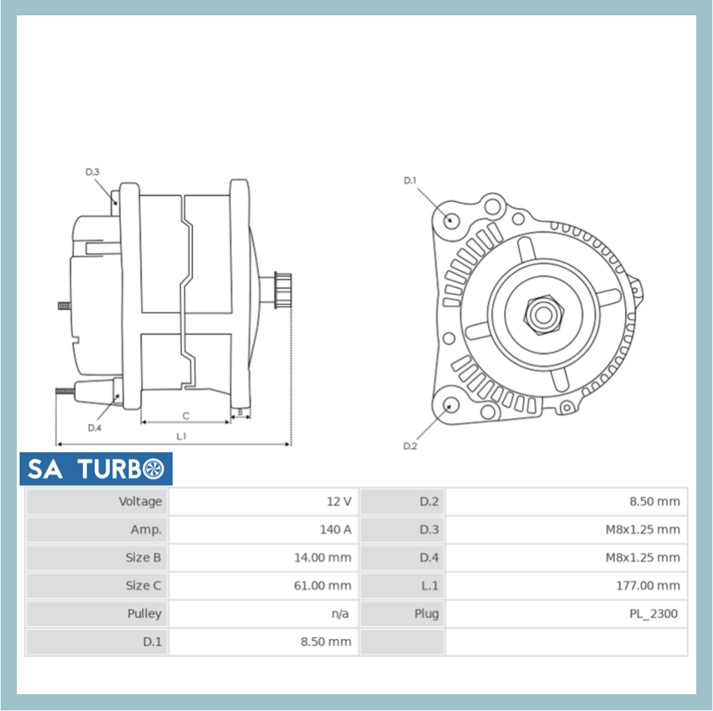 Volkswagen Amarok 2.0 Bi-T - ALT1242 Alternator