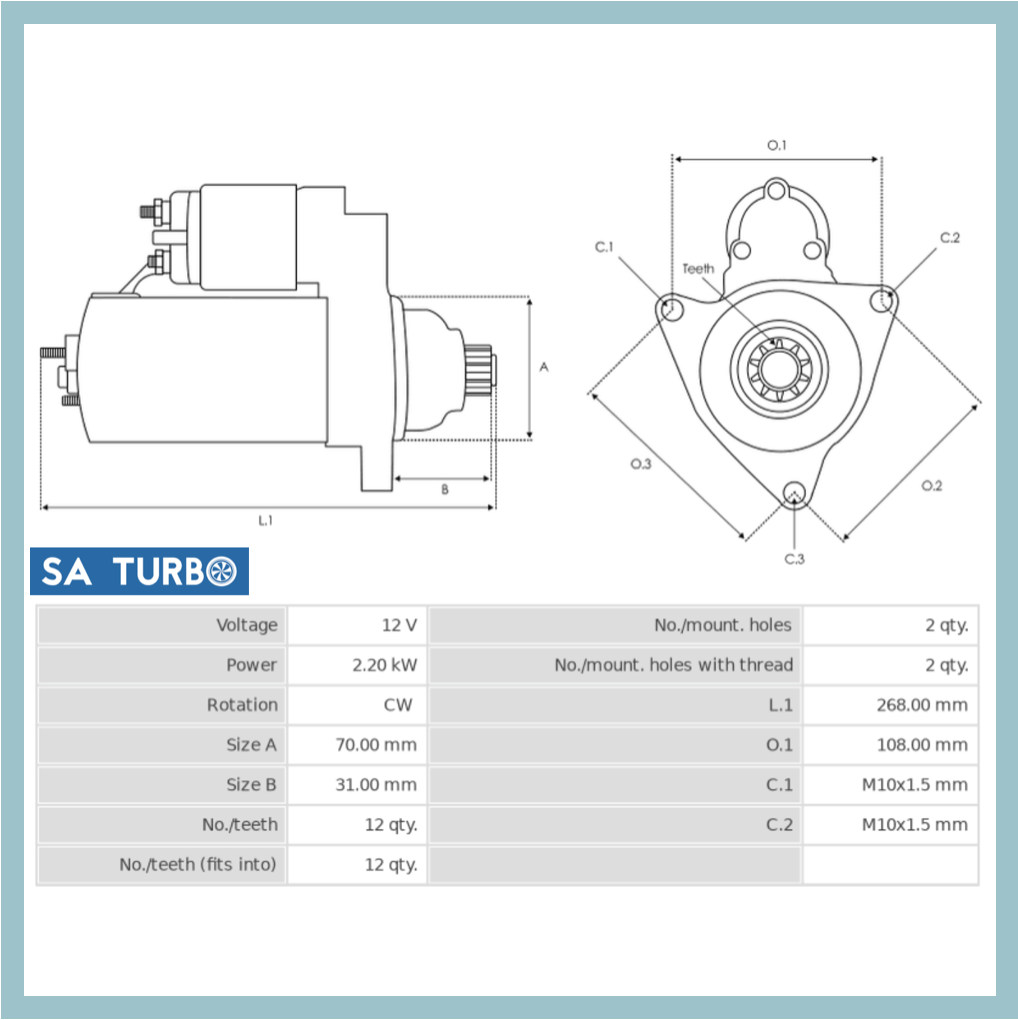 Nissan NP300 - STR5171 Starter Motor