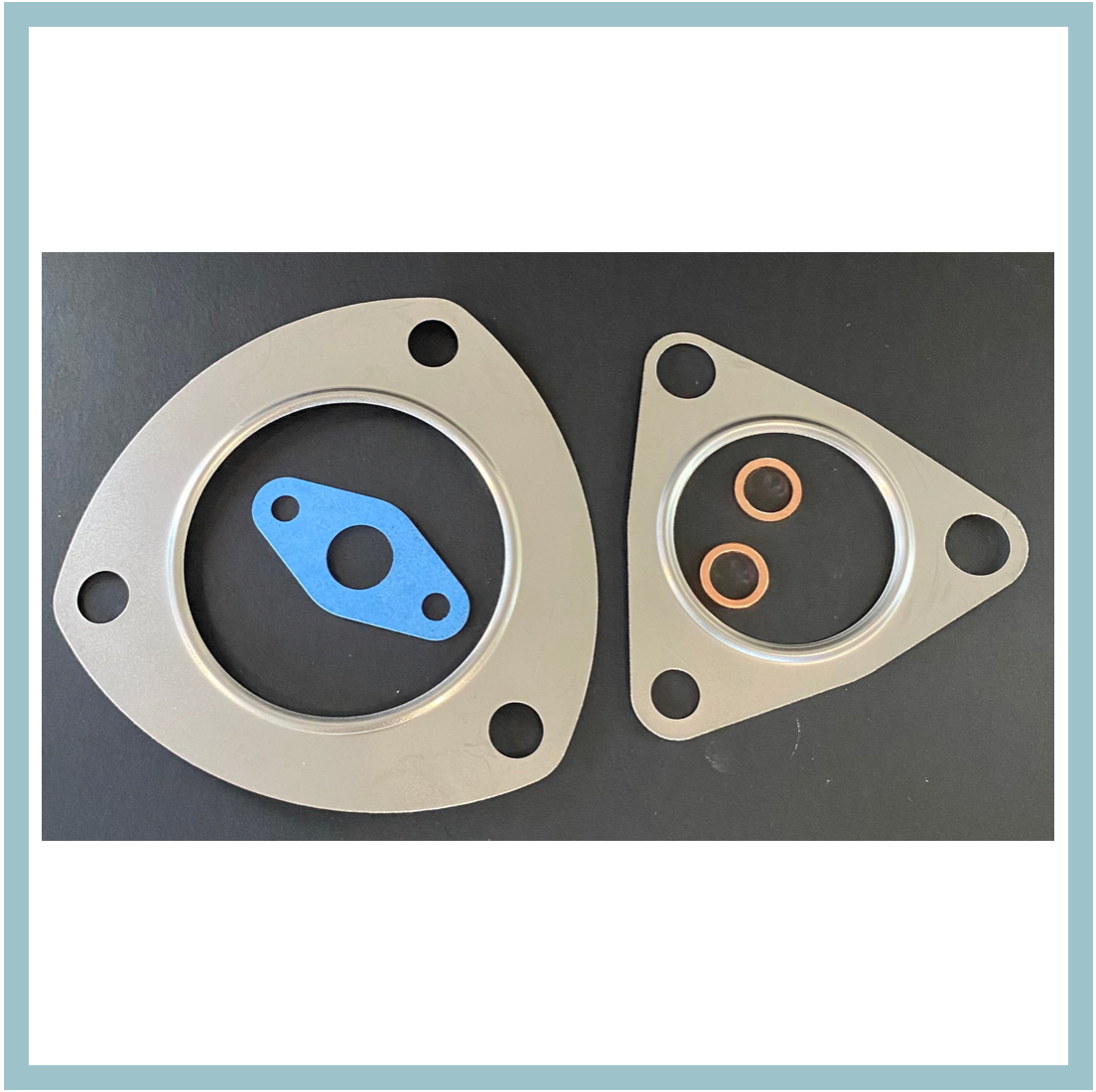 thumbnail interactive-video image 1 of Turbocharger Gasket Kit For Land Rover Defender 2.4 TD4 & Ford Transit 2.4 TDCI | Full Set With Studs & Nuts 1 of 2
